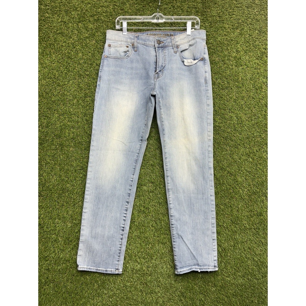 American Eagle Jeans Mens 32x32 Slim Straight Denim AirFlex+ Light Wash Denim